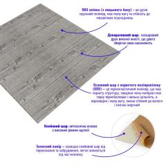 Self-adhesive 3D panel Sticker wall wood effect 79 Graphite SW-00000558