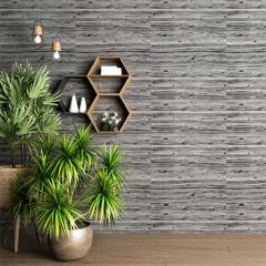 Самоклеющиеся 3D панель Sticker wall под дерево цвета зебры SW-00001769