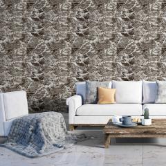 Самоклеюча 3D панель Sticker wall під камінь 158 Сірий рваний цегла SW-00000487