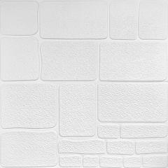Самоклеющиеся 3D панель Sticker wall под камень Белый 151 SW-00001155