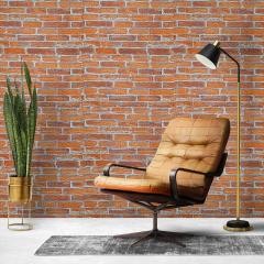 Самоклеюча 3D панель Sticker wall під цеглу 44 Рудий SW-00000037