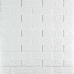 Самоклеющиеся 3D панель Sticker wall под кирпич Белый 700x770x5мм SW-00000029