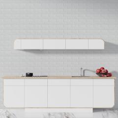 Самоклеюча 3D панель Sticker wall під цеглу Біла 700x770x5мм SW-00000029