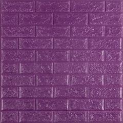 Self-adhesive 3D panel Sticker wall brick effect Violet 700x770x5mm SW-00000150
