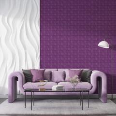 Самоклеющиеся 3D панель Sticker wall под кирпич Фиолетовый 700x770x5мм SW-00000150