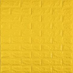 Самоклеющиеся 3D панель Sticker wall под кирпич Id 10 Желтый SW-00000049
