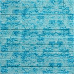Самоклеющиеся 3D панель Sticker wall под кирпич Мрамор синий Id 65 SW-00000033