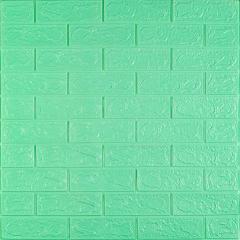 Самоклеющиеся 3D панель Sticker wall под кирпич Мятный 700x770x3мм SW-00000233