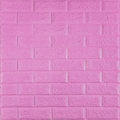 Самоклеющиеся 3D панель Sticker wall под кирпич Пурпурный 700x770x3мм SW-00000863