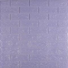Самоклеюча 3D панель Sticker wall під цеглу Світло-фіолетовий 700x770x3мм SW-00000574