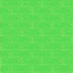 Самоклеющиеся 3D панель Sticker wall под кирпич Зеленый 700x770x3мм SW-00000639