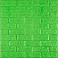 Самоклеющиеся 3D панель Sticker wall под кирпич Зеленый 700x770x5мм SW-00000149