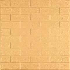 Самоклеюча 3D панель Sticker wall під цеглу Жовто-пісочний 700x770x3мм SW-00000229