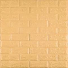 Самоклеющиеся 3D панель Sticker wall под кирпич Желто-песочный 700x770x5мм SW-00000028
