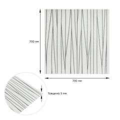 Самоклеюча 3D панель Sticker wall срібні стрічки 441 SW-00001185