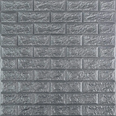 Самоклеюча 3D панель Sticker wall у рулоні 700мм*3,08м*2мм сіра цегла R017-2 (D) SW-00002535