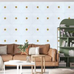 Self-adhesive 3D panel Sticker wall gold squares SW-00001354
