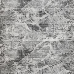 Самоклеюча 3D панель у рулоні під чорний мармур Sticker wall R061-3 SW-00001395