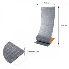 Самоклеюча 3D панель у рулоні під срібну цеглу Sticker wall R017-3-20 SW-00001197