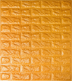 Самоклеющиеся 3D панель Sticker wall под кирпич Id 11 Золотой