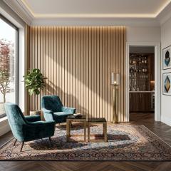 Стеновая 3D МДФ-панель Neman 117x2780x12 мм Дуб Болтон