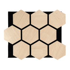3D acoustic wall panel Neman Honeycomb 300x17x2780 mm Maple