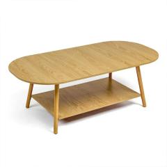 Oval coffee table Sticker wall 120x60x41.5 cm WOOD BROWN SW-00003363
