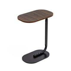 Столик приставной овальный Sticker wall 45х28х59см Walnut wood SW-00003367