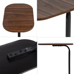 Столик приставной овальный Sticker wall 45х28х59см Walnut wood SW-00003367