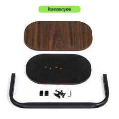 Столик приставной овальный Sticker wall 45х28х59см Walnut wood SW-00003367