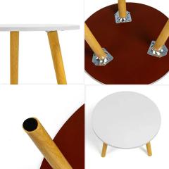 Round coffee table Sticker wall 40x40x31cm White SW-00003366