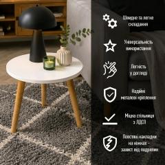 Round coffee table Sticker wall 40x40x31cm White SW-00003366