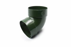 Отвод трубы двухмуфтовый 67° зеленый 100мм RainWay