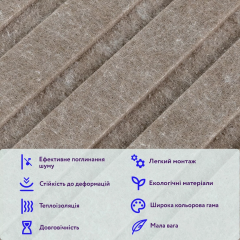 Звукоизоляционная панель Sticker wall 600х600х9мм Коричневая SW-00002706