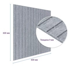 Звукоизоляционная панель Sticker wall 600х600х9мм Серый гранит SW-00002708
