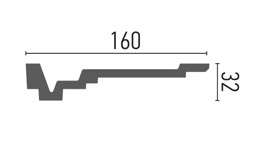 Smooth cornice Gaudi Decor P 897 (2.44m)