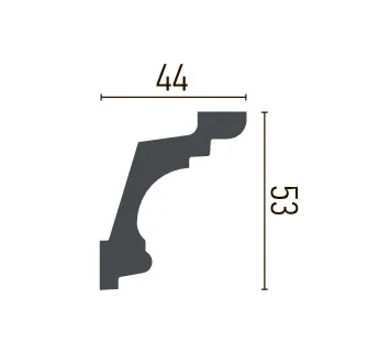 Smooth cornice Gaudi Decor P 954 (2.44m)