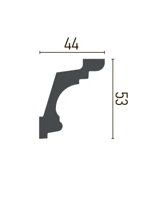 Smooth cornice Gaudi Decor P 954 (2.44m) Flexi
