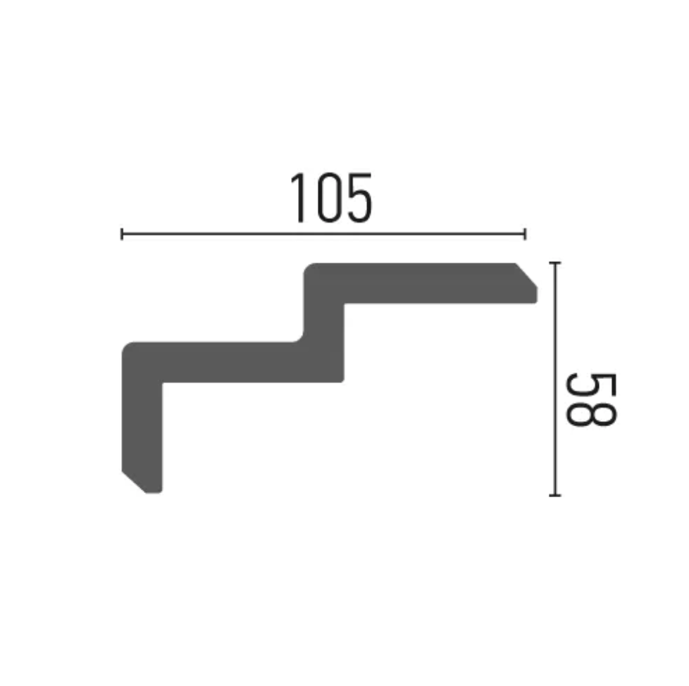 Гладкий карниз Gaudi Decor C 968 (2.00м) Flexi