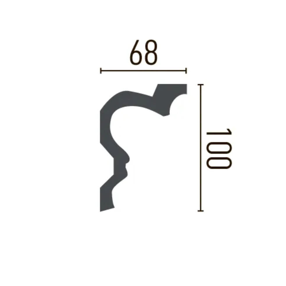 Smooth cornice Gaudi Decor P 2056 (2.44m)