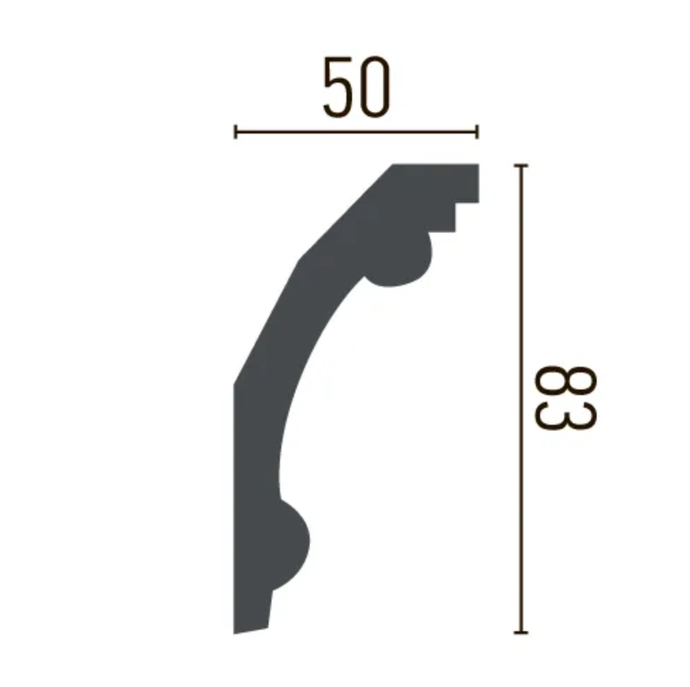 Smooth cornice Gaudi Decor P 2057 (2.44m)