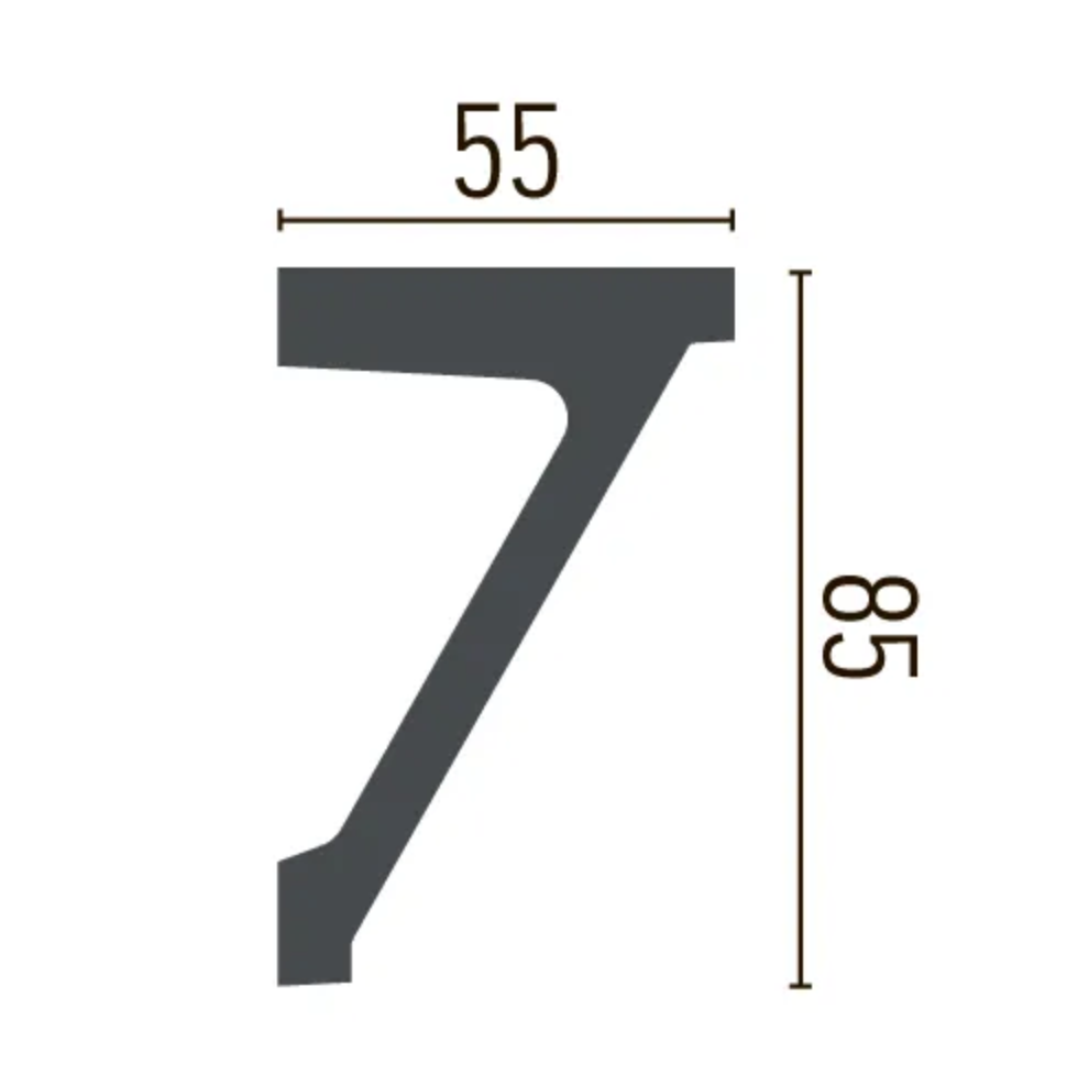 Smooth cornice Gaudi Decor P 881 (2.44m)