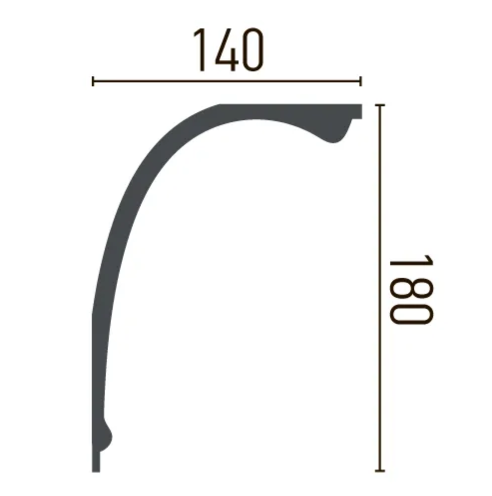 Smooth cornice Gaudi Decor P 888 (2.44m) Flexi