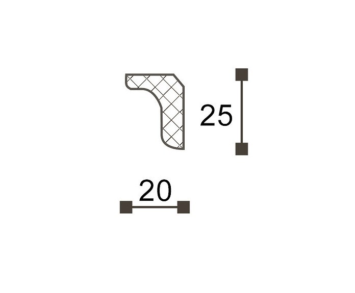 Гладкий карниз NMC LX 22