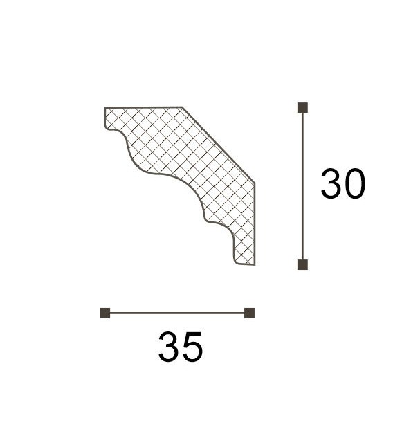 Гладкий карниз NMC LX 32