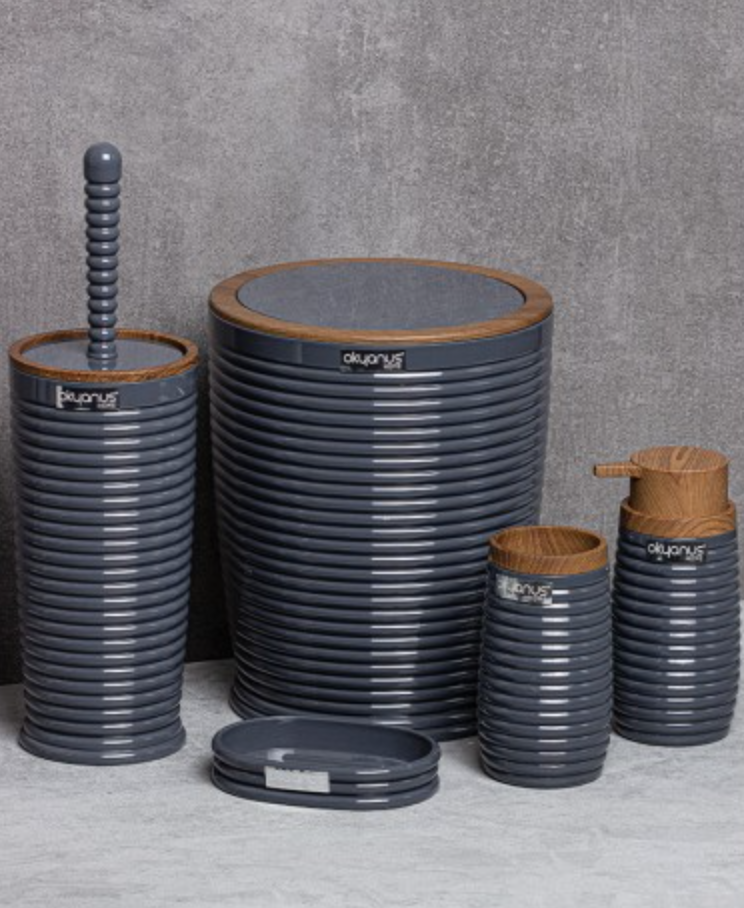 Набор аксессуаров для ванной комнаты Okyanus Plastik Elegance Round ...