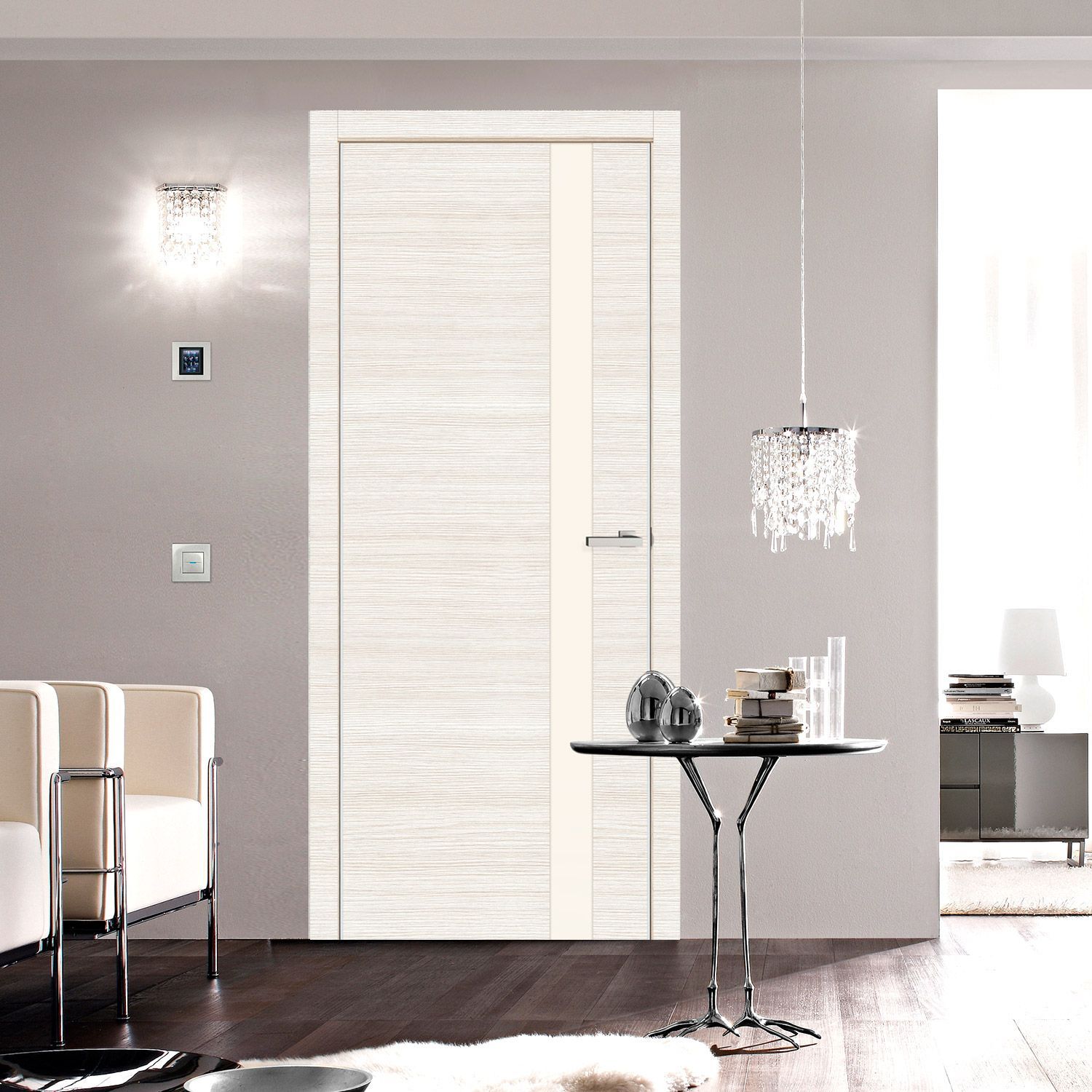 Interior doors Omis Cortex Alumo 01 crema bianco line — buy in the ...