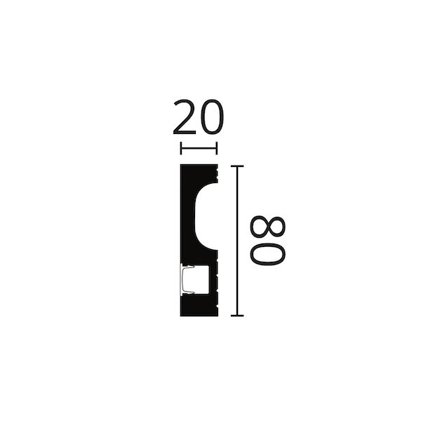 Плинтус из композитного полимера NMC Il 11 Black