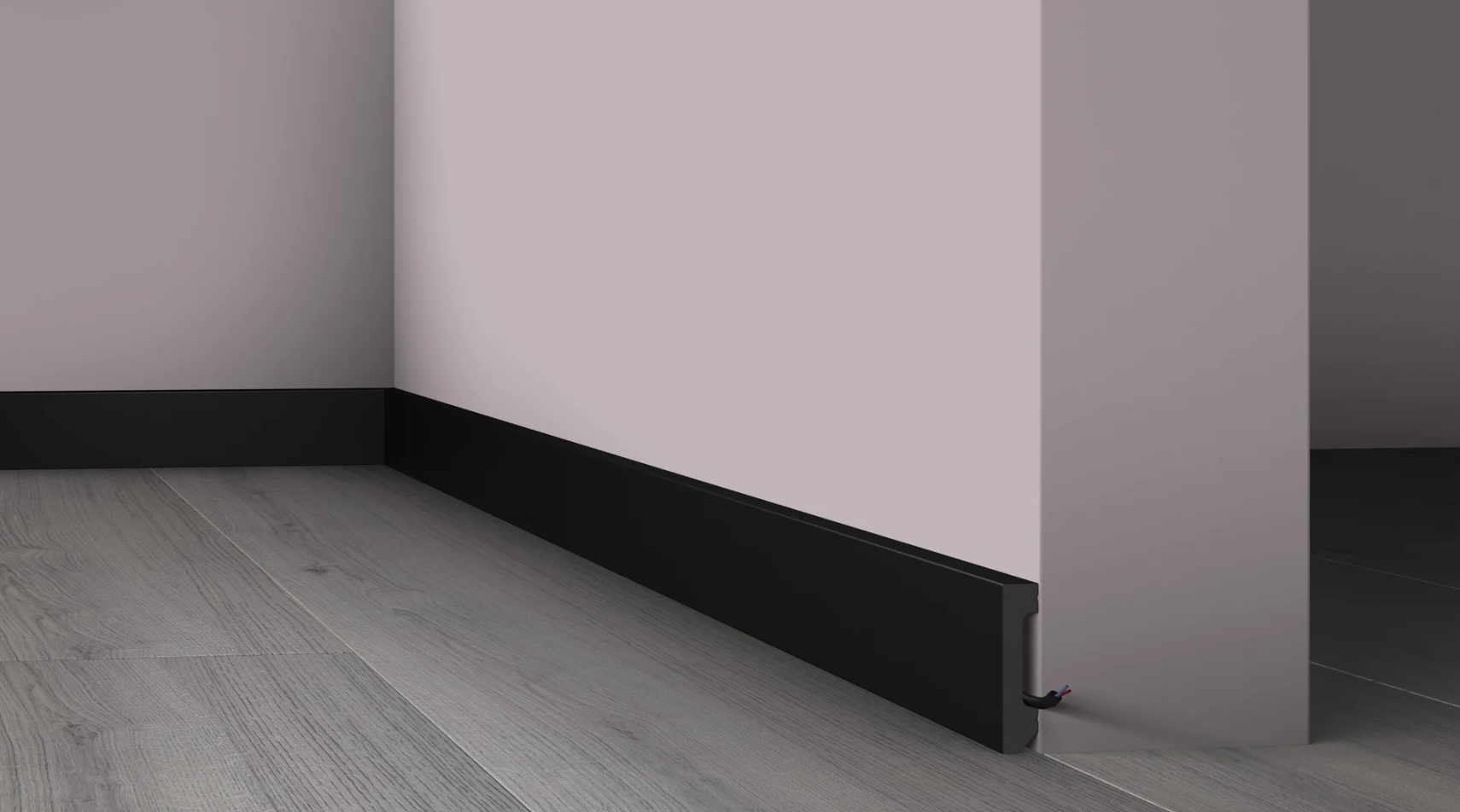 Composite polymer skirting board Skirting NMC М 58 Black