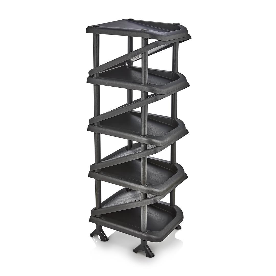 Shoe rack Ozgen Plastik ZIGZAG, black SH 204 — buy in the